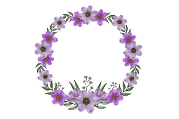 Charming Purple Flower Wreath for Versatile Use