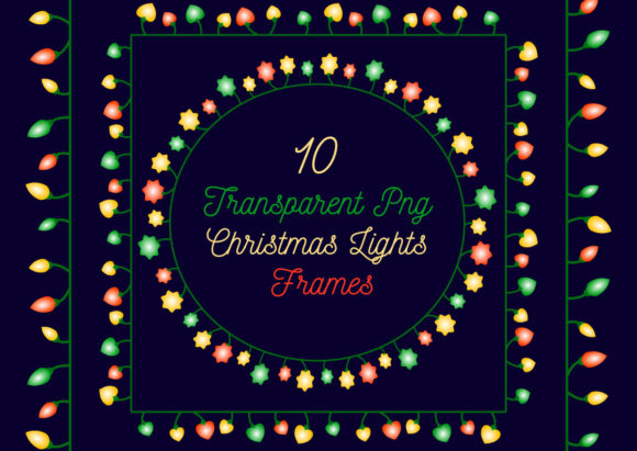 Cute PNG Christmas Lights Frame Clipart: A Festive and Versatile Design Choice