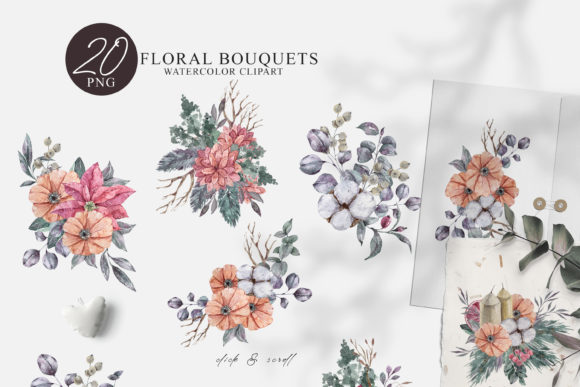 Discover the Charm of Watercolor Christmas Bouquet Clipart