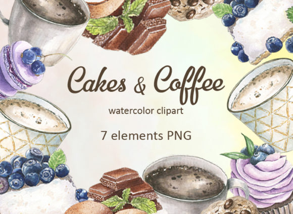 Enhance Your Designs with Cake and Coffee Clipart