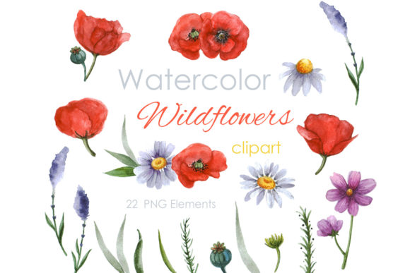 Exploring the Beauty and Versatility of Watercolor Clipart: Wildflowers Meadow