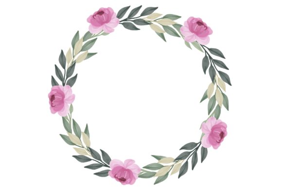Exploring the Versatility of Pink Roses Wreath Illustration