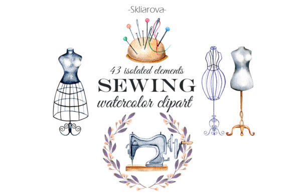 Exploring the Versatility of Sewing Watercolor Clipart