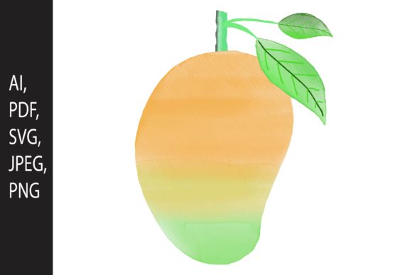 Exploring the Versatility of Watercolor Mango Design for SVG Cut File