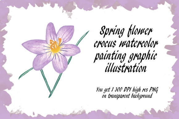 Spring Crocus Watercolor for Creative Projects