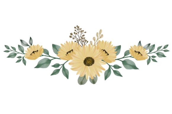 Strategic Use of Arrangement of Watercolor Sunflower in Creative Projects