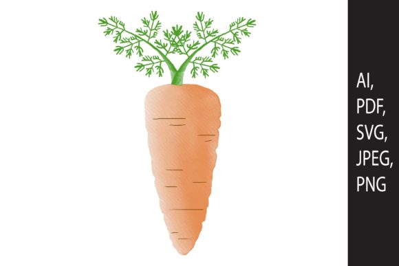 Watercolor Carrot Design SVG for Creative Projects