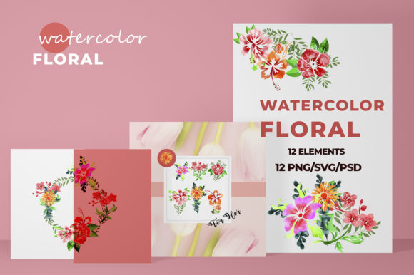 Watercolor Flowers and Leaves: A Beautiful Rose Design for Your Special Occasions